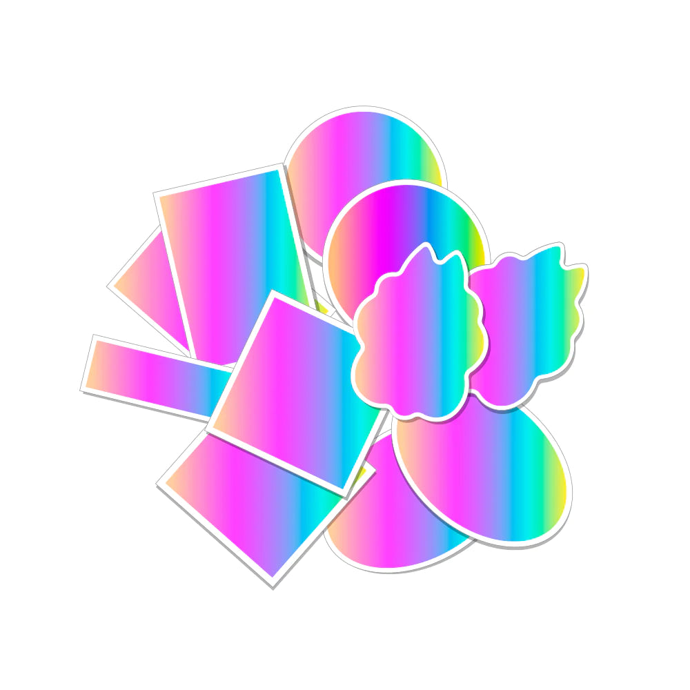 Custom mini holographic stickers - SpeedySlaps
