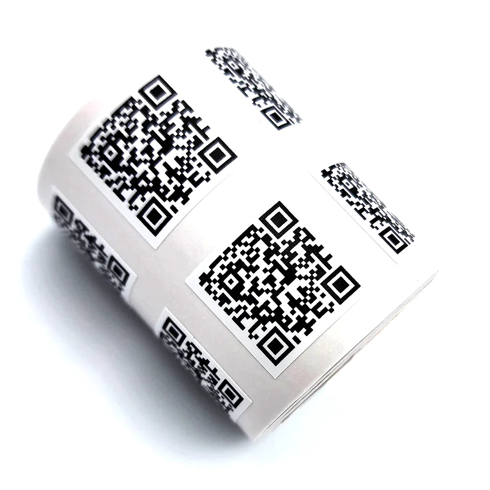 Mini QR Code roll labels - SpeedySlaps
