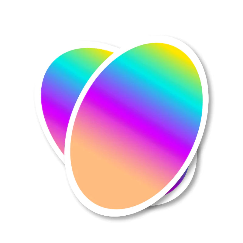 Oval holographic Stickers - SpeedySlaps