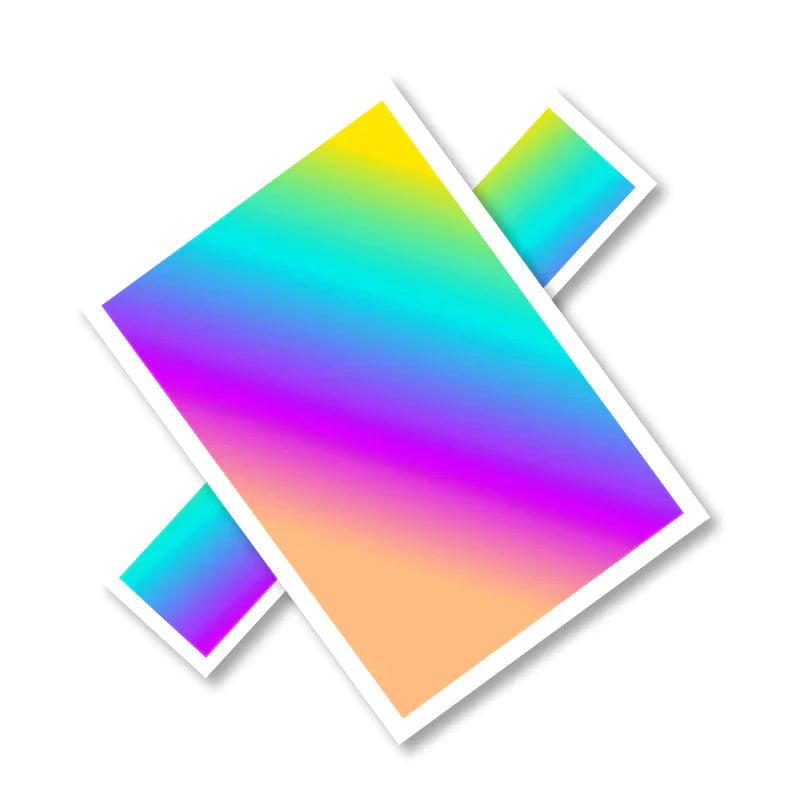 Rectangle holographic stickers - SpeedySlaps