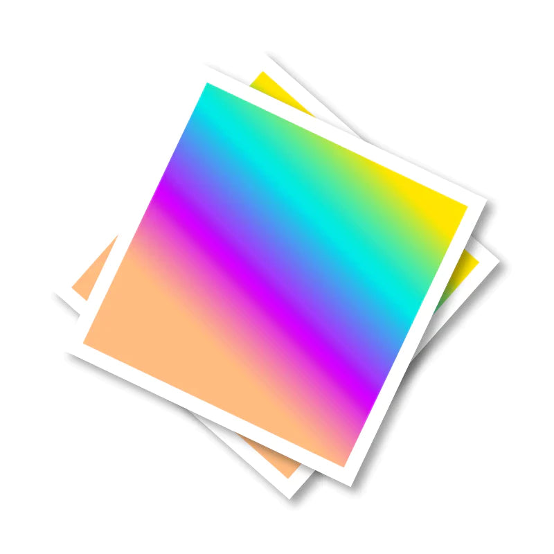 Square holographic stickers - SpeedySlaps