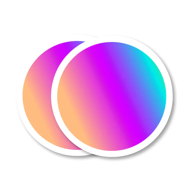 Circle holographic stickers - SpeedySlaps