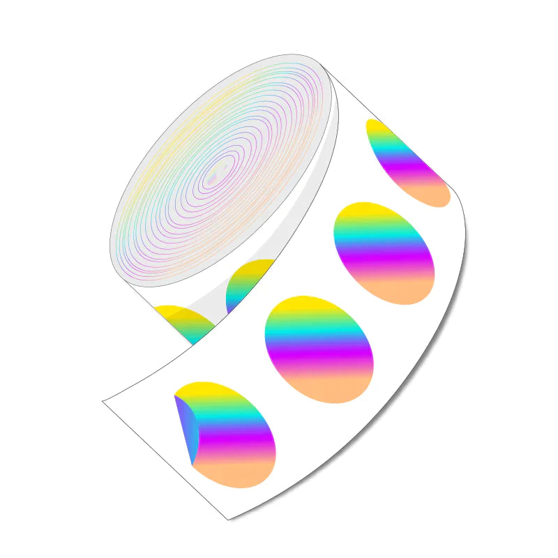 Oval holographic labels - SpeedySlaps